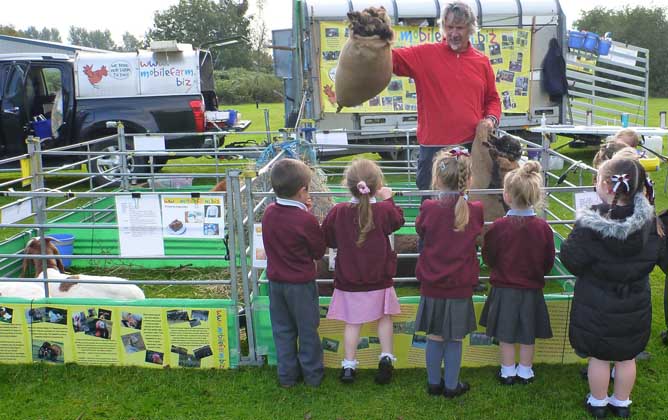 Fishers Mobile Farm visit to Ince C of E Primary School